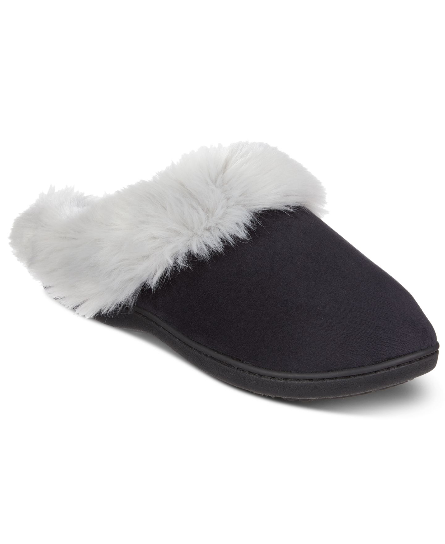 Женские тапочки Isotoner Signature Velour Valerie Comfort Hoodback Slippers, цвет: Ewe — фото 10