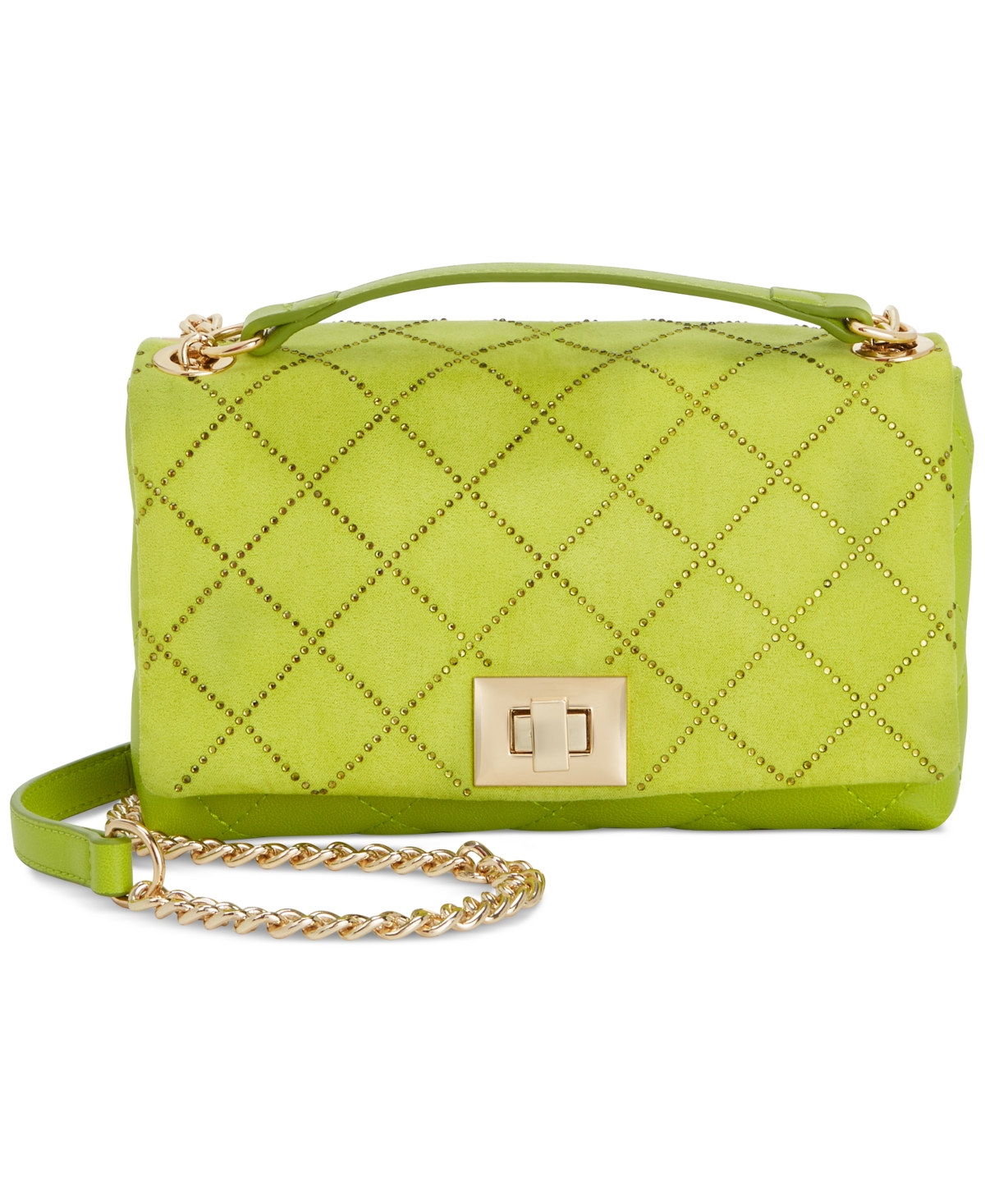 Inc International Concepts Soft Ajae Small Quilted Shoulder Bag, Created For Macy's In Lizard