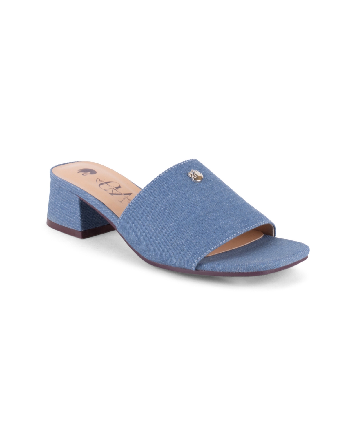 Shop Gloria Vanderbilt Women's Gracie Slip-on Sandals In Blue Denim
