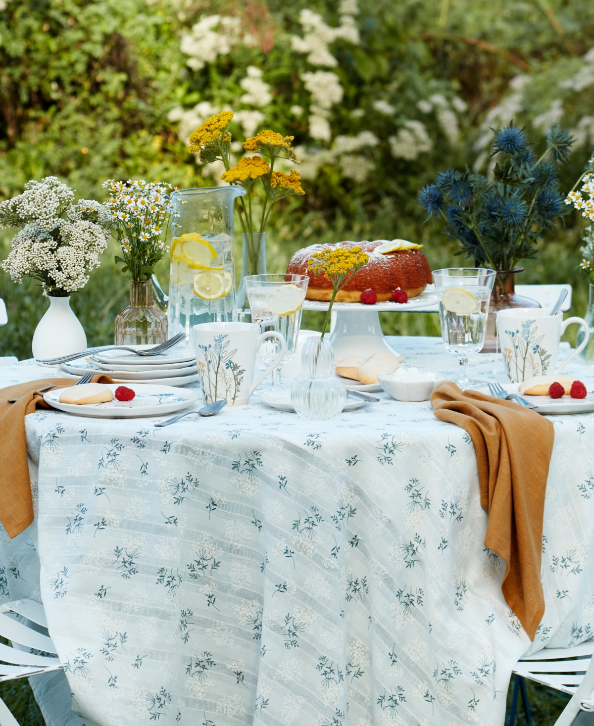 Lenox Wildflowers Dinner Plates, Set Of 4 In White