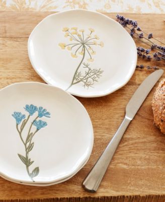 Wildflowers Tidbit Plates, Set of 4