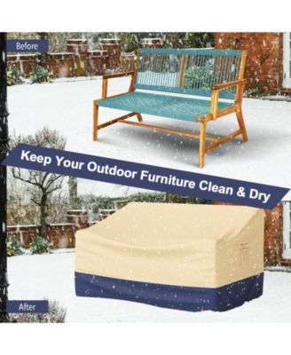 Patio Furniture Cover with Padded Handle and Click-Close Straps-60 x 43 x 30 inches