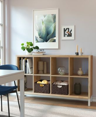 Foldable Handwoven Cube Storage Baskets, Set of 2