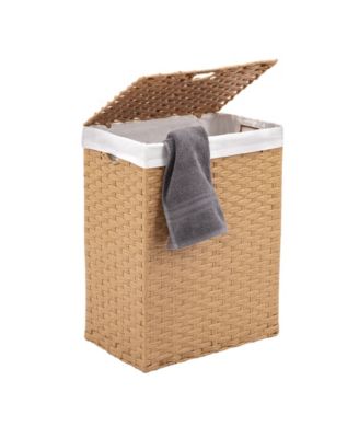 Handwoven Lidded Laundry Hamper