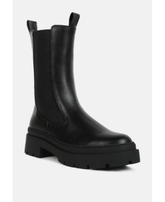 Womens Jolt Elasticated Gussets Lug Sole Boots