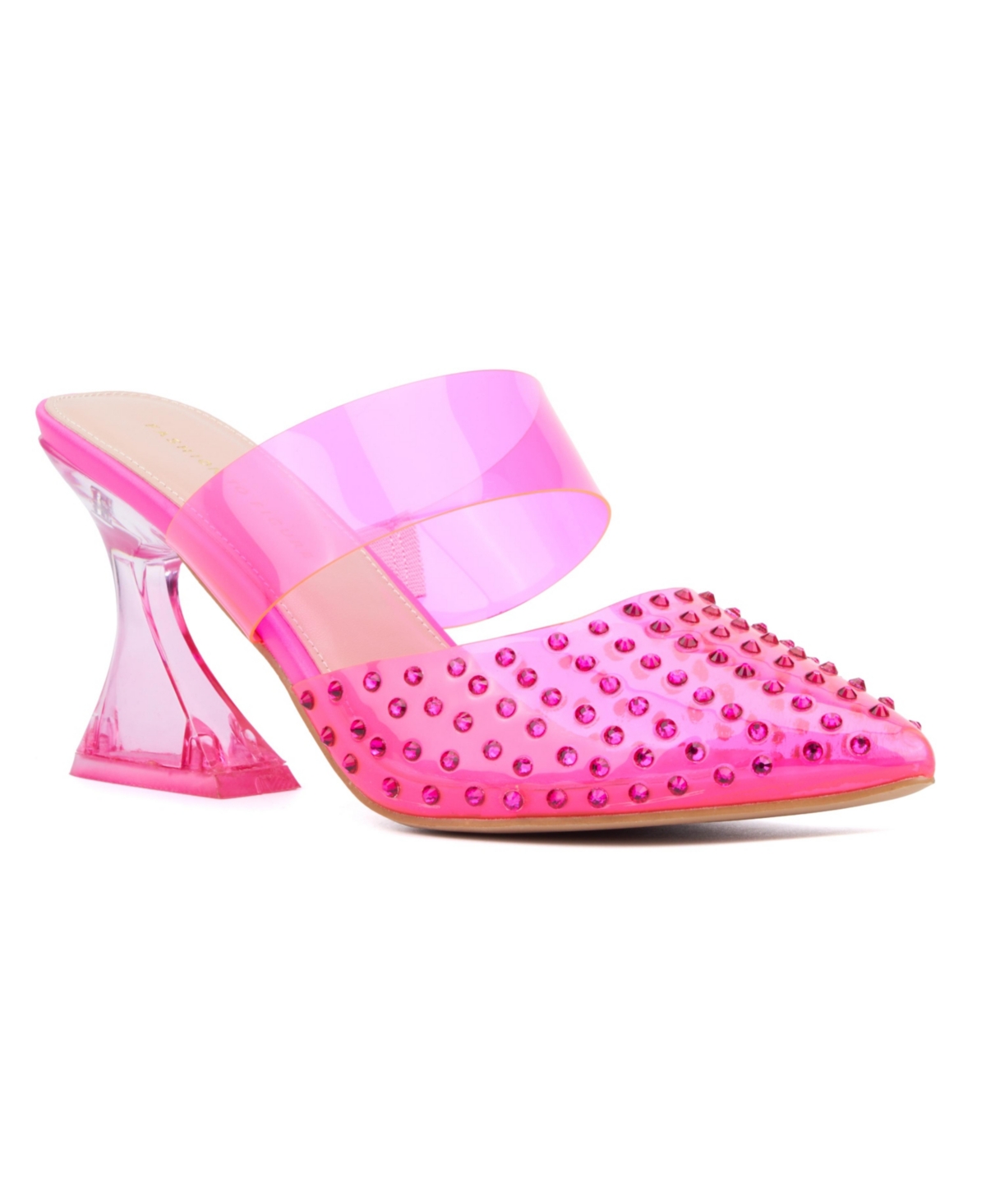Women's Jazz Heel Pump - Wide Width - Neon pink