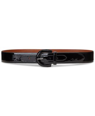 Patent leather wide belt hotsell