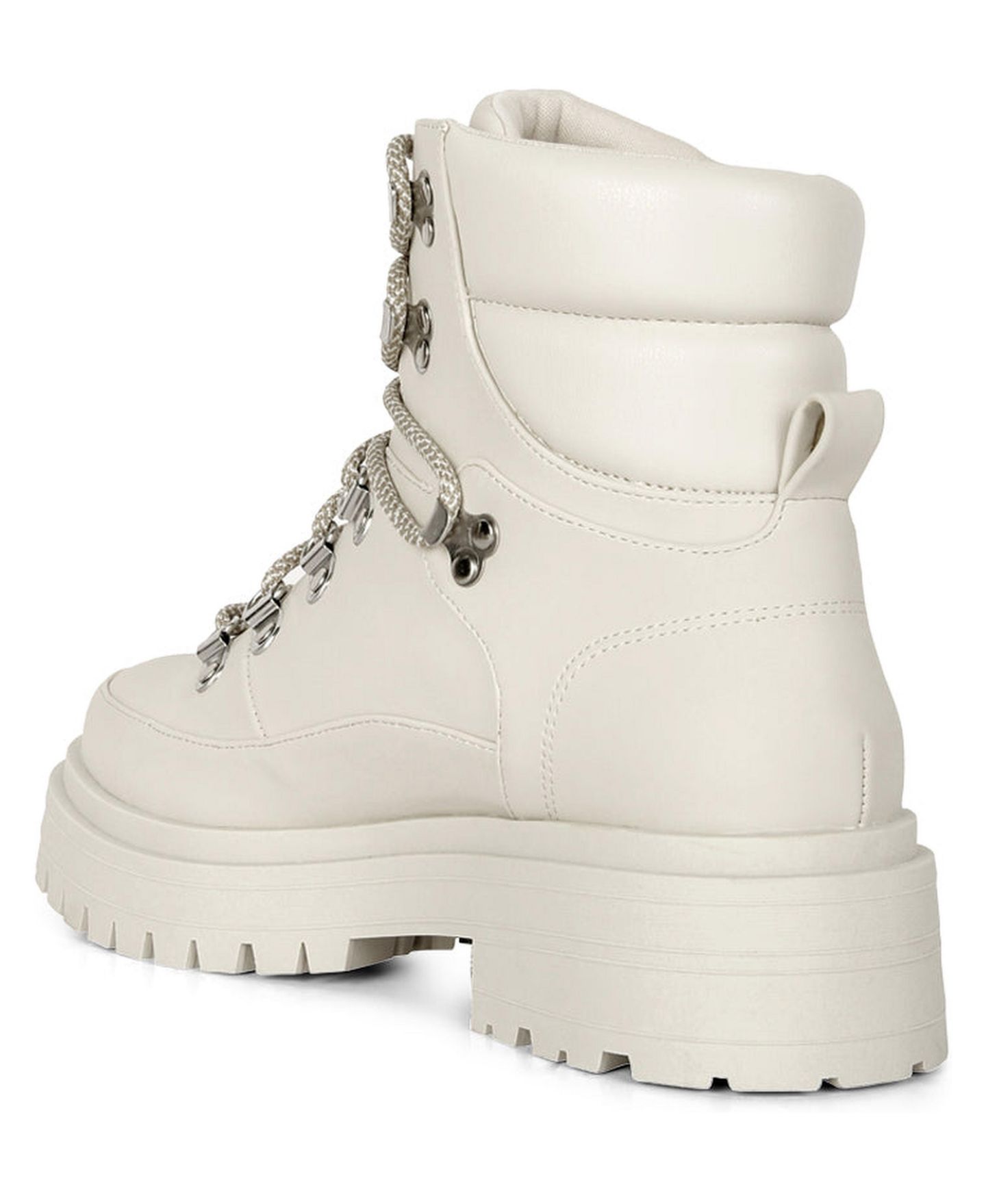 Женские ботинки London Rag Goliath Lace Up Chunky Biker, цвет: Бежевый / Хаки — фото 2