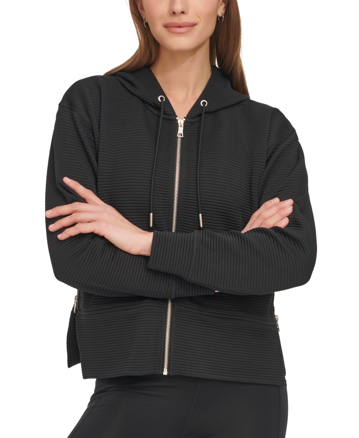 Sport Women's Tech Ottoman Full-Zip Hoodie - Black/Silver