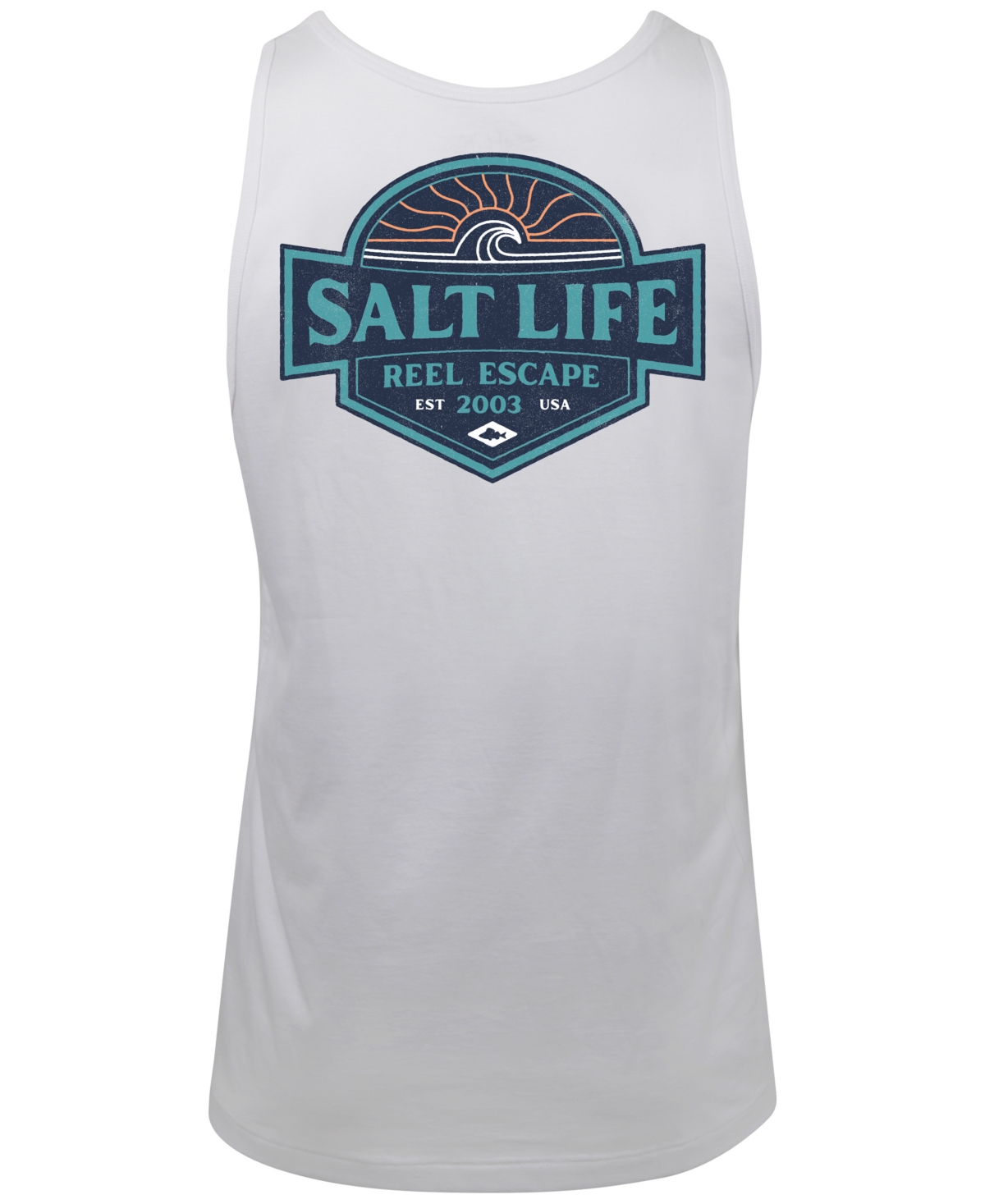 Shop Salt Life Men's Easy Days Graphic Sleeveless Tank Top In White