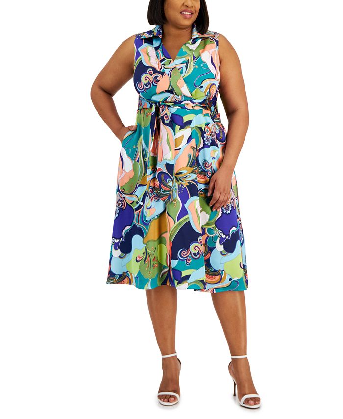 Tahari sales plus dresses