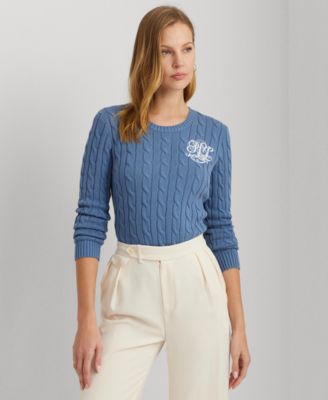 Lauren Ralph Lauren - Women's Cotton Cable-Knit Sweater