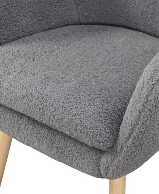 25.25" Sherpa Charlotte Accent Chair