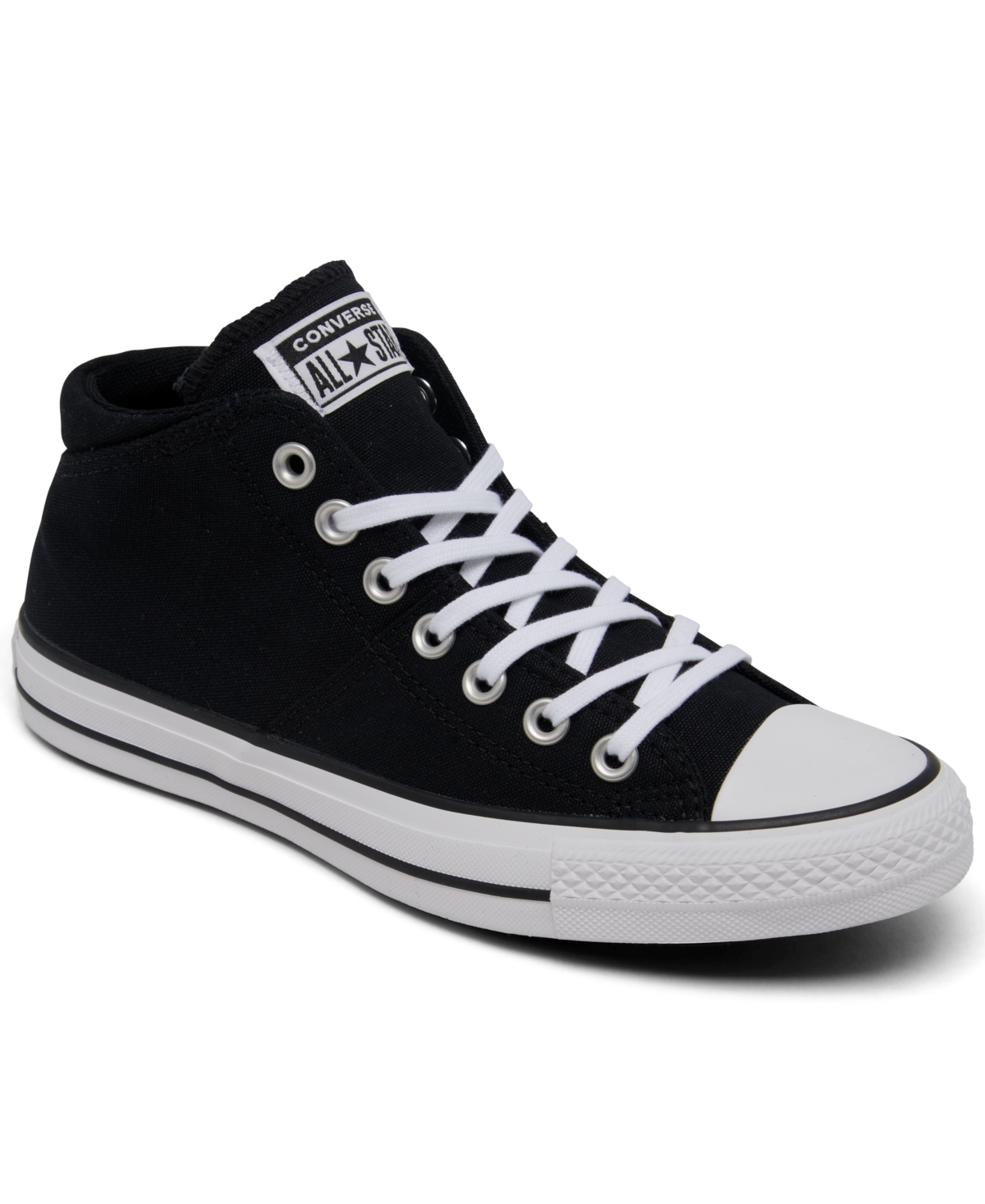 Converse Women's Chuck Taylor Madison Mid Casual Sneakers From Finish Line In Black,black,white