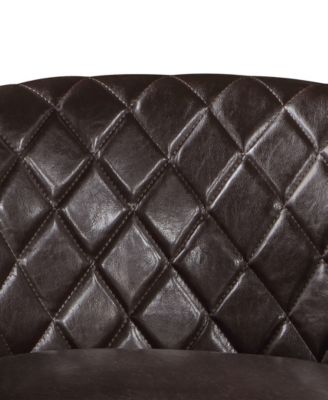 27.75" Faux Leather Roosevelt Accent Chair with Ottoman