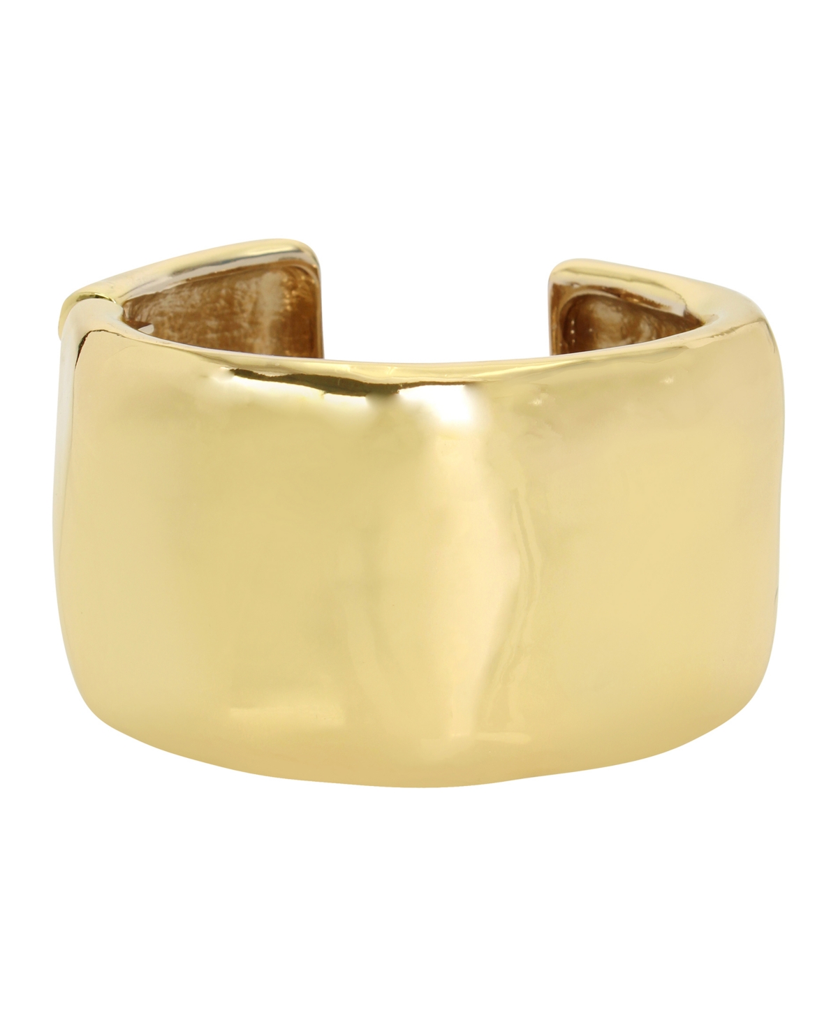 Shop Robert Lee Morris Soho Gold-tone Sculpted Statement Bangle Bracelet