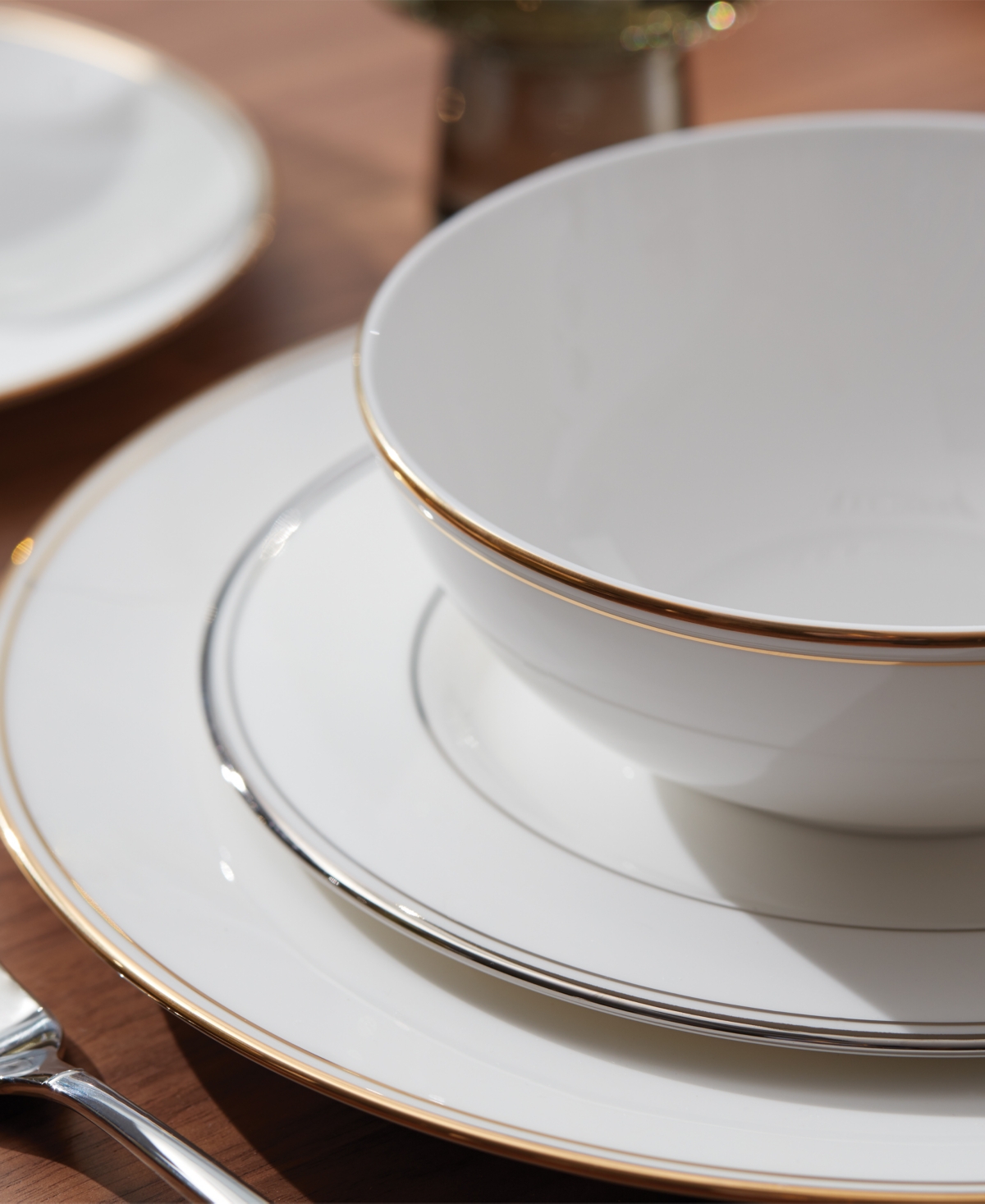 Lenox Federal Gold 12-piece Dinnerware Set, Service For 4 In White