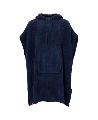Men's and Women's Navy Team USA Barefoot Dreams CozyChic Hooded Rib Cozy