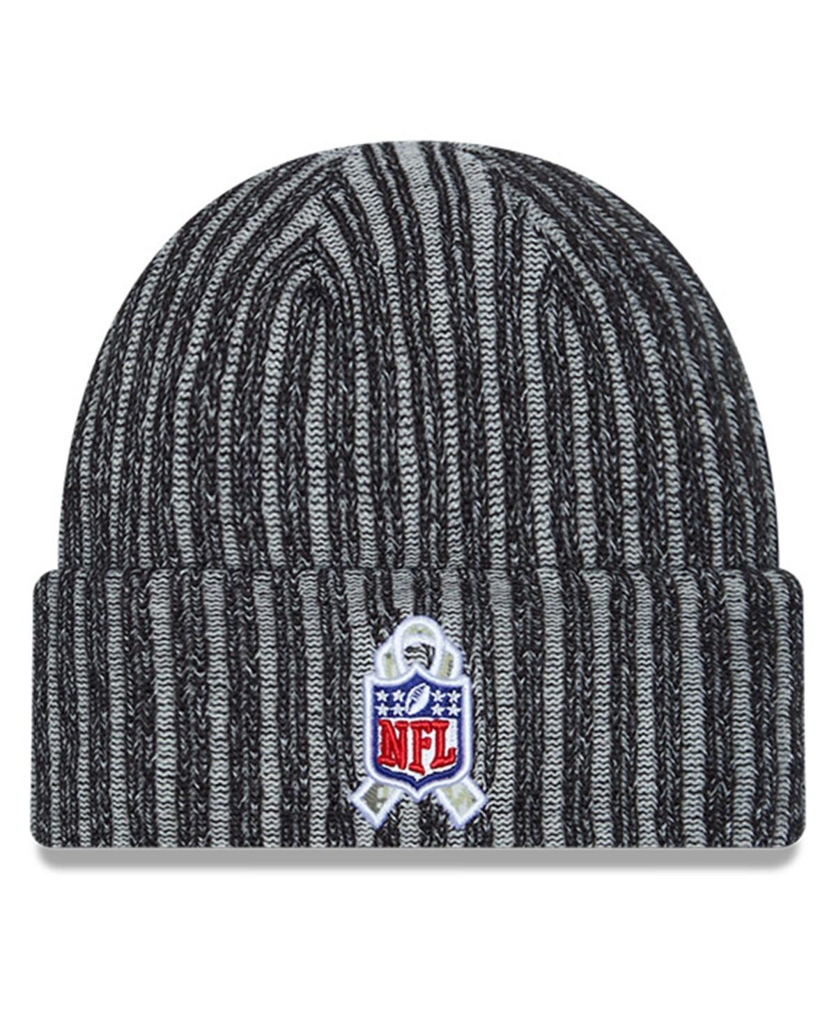 New Era Men's  Black New York Giants 2023 Salute To Service Cuffed Knit Hat In Black