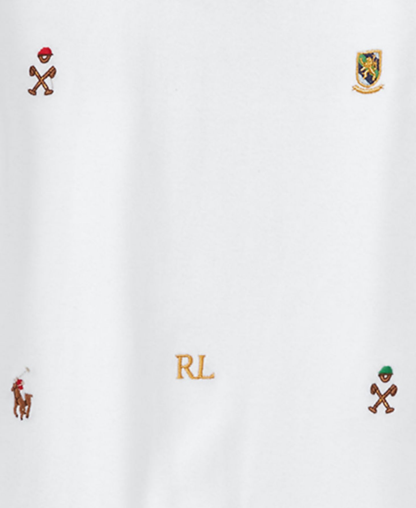 Детский хлопковый комбинезон-поло Polo Ralph Lauren с вышивкой для малыша, цвет: Белый — фото 2