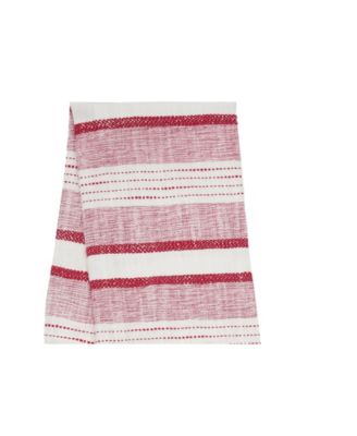 Benn Ruby Tassel Christmas Embroidered Cotton Waffle Weave Dishtowel