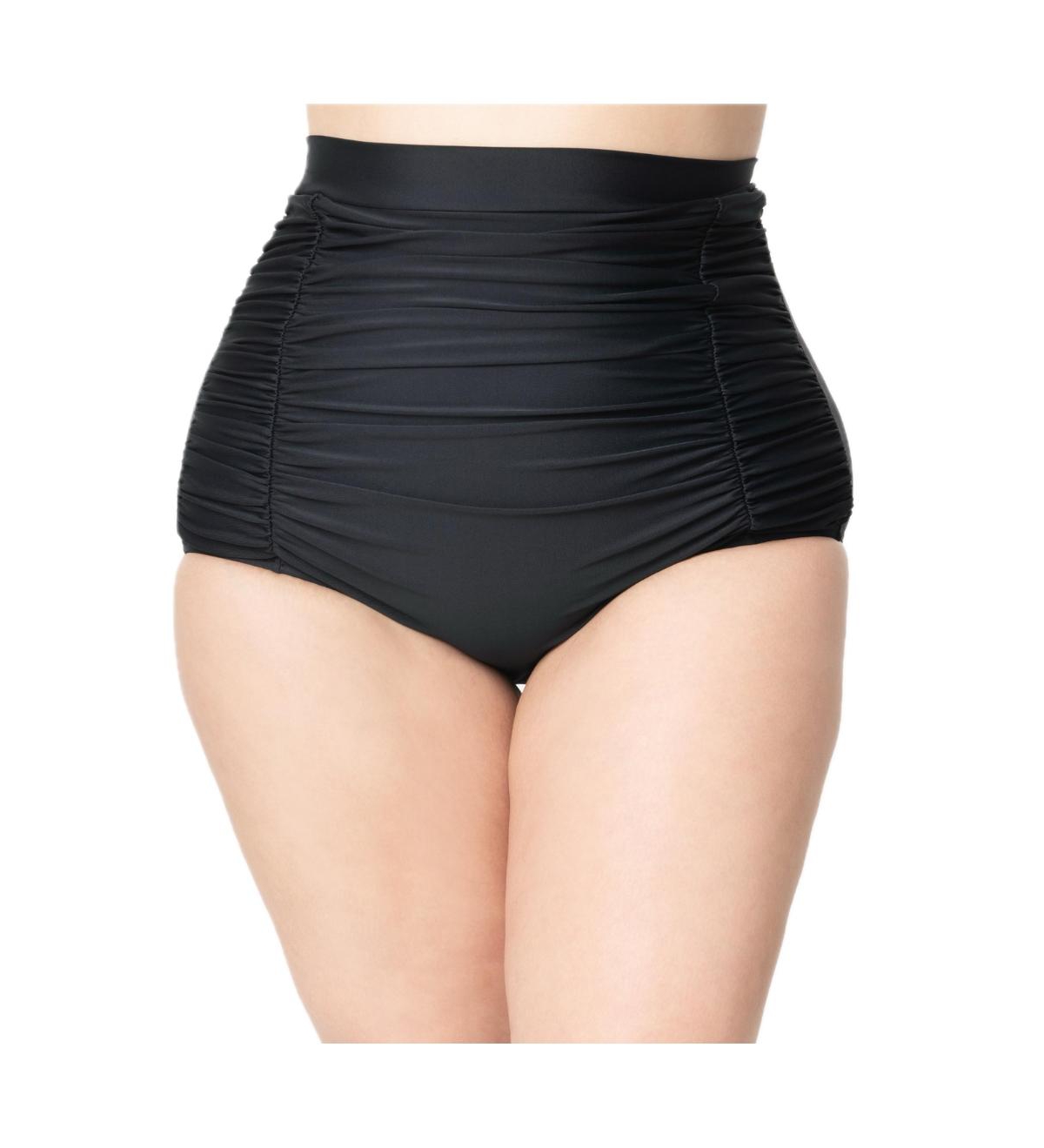 Unique Vintage Plus Size Monroe High Waist Bikini Bottom