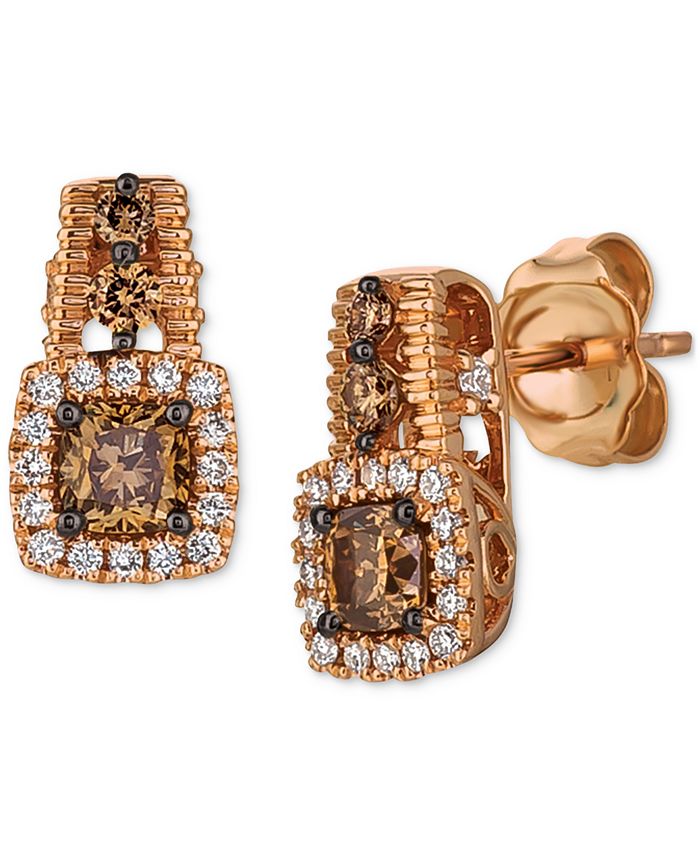 Macy's chocolate diamond earrings deals