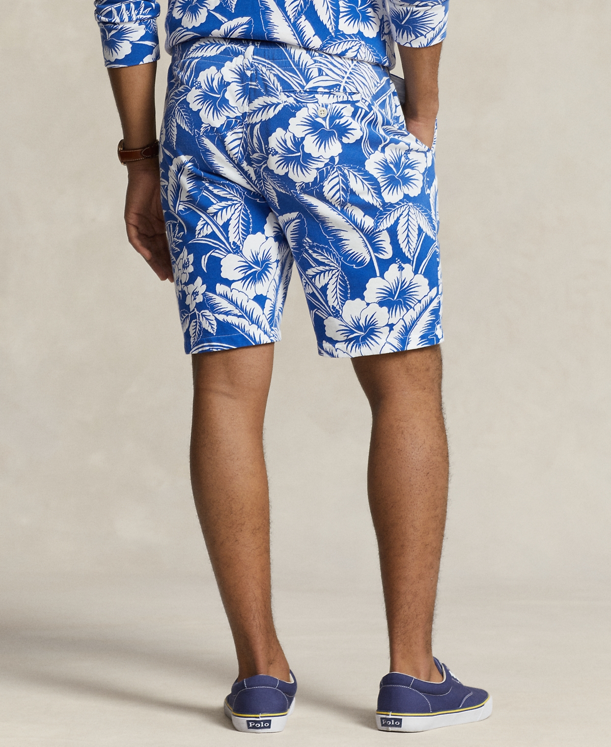 Shop Polo Ralph Lauren Men's 8.5-inch Tropical Floral Spa Terry Shorts In Monotone Tropical