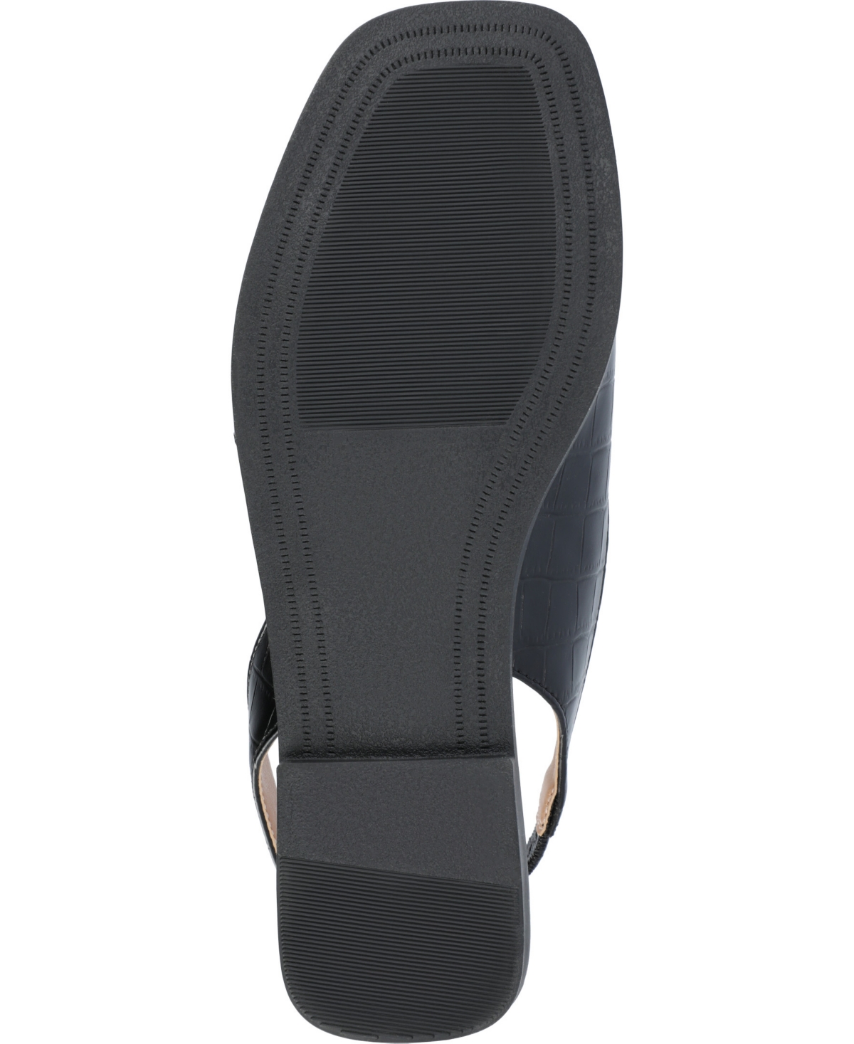 Journee Collection Women's Brinsley Slingback D'orsay Flat Sandals In Black