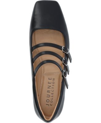 Women's Darlin Multi Strap Mary Jane Square Toe Flats