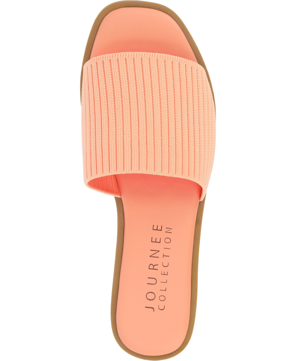 Journee Collection Women's Prisilla Single Band Slide Flat Sandals