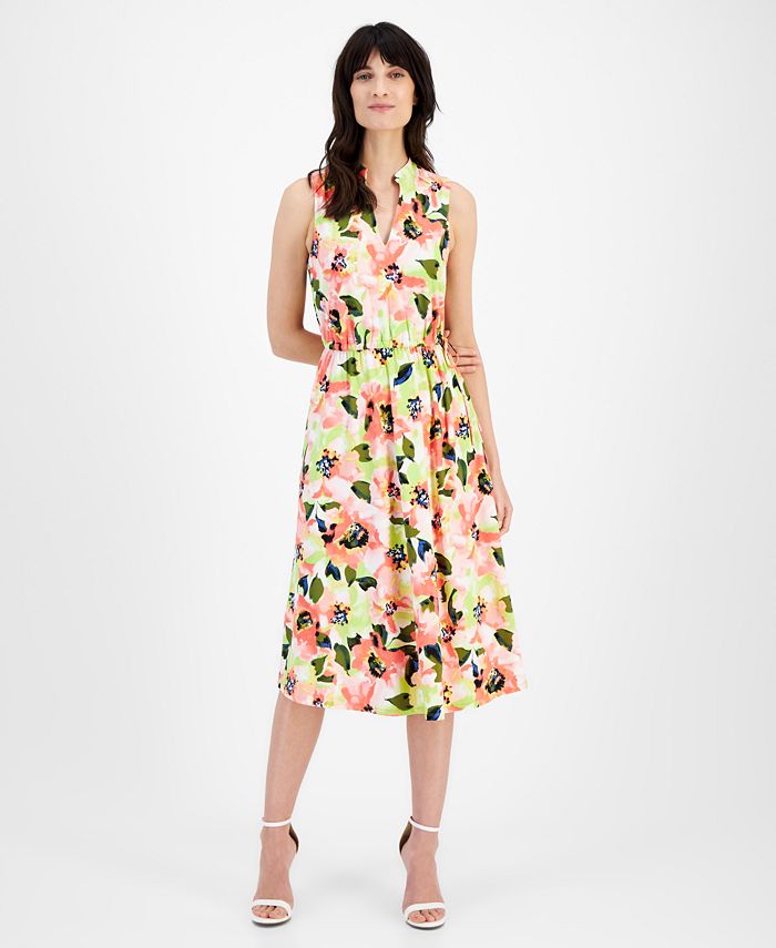 Anne Klein Gwen Floral Print Mini Dress