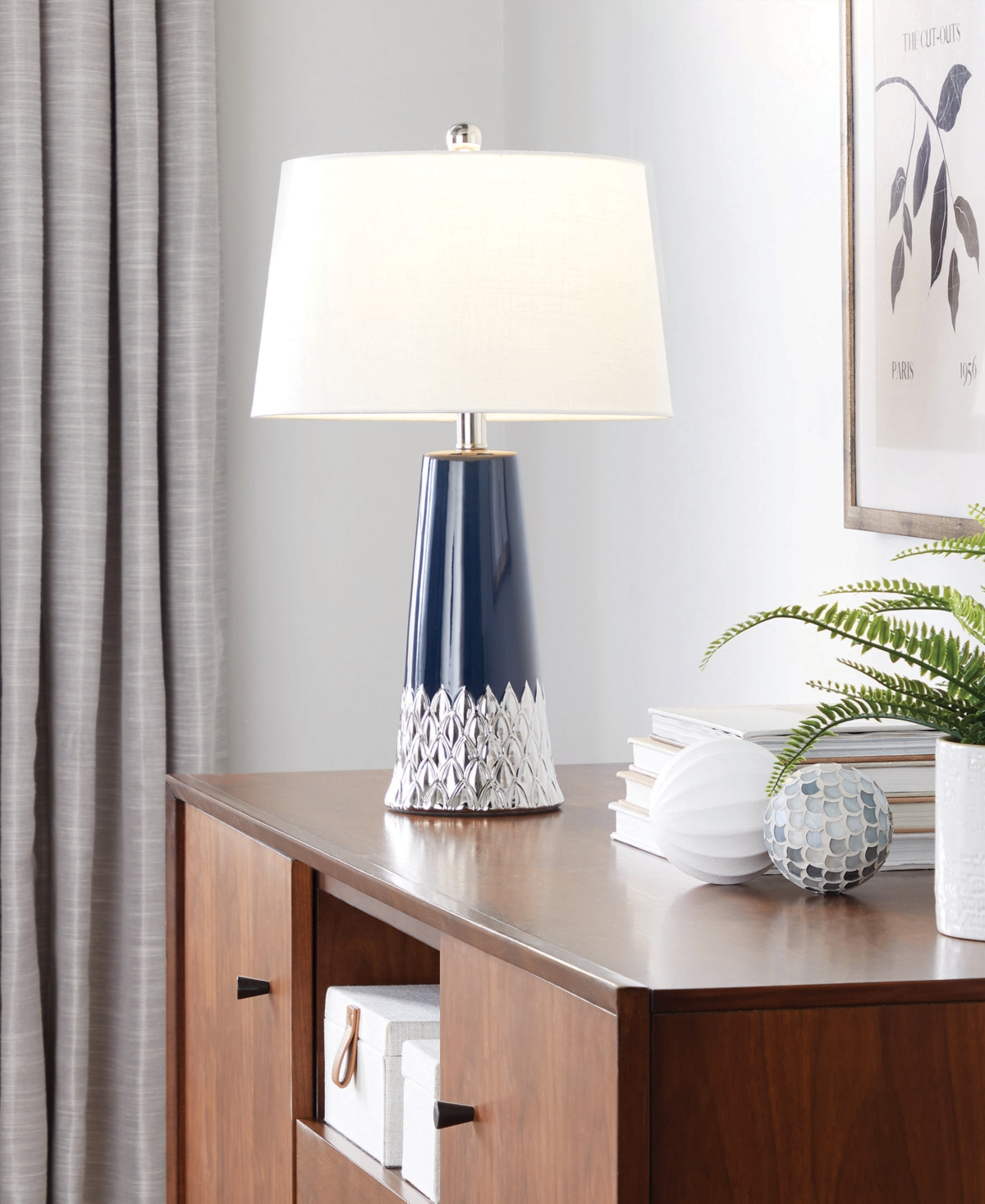 LUMISOURCE PENELOPE 22" CERAMIC TABLE LAMP 