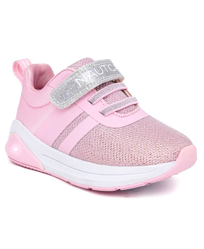 Nautica Girls' Towhee Sneakers - Black/Pink Toddler Shoes With Strap Closure, Cushioned Footbed & Non-Slip Sole (Size 10 Toddler) - View #9