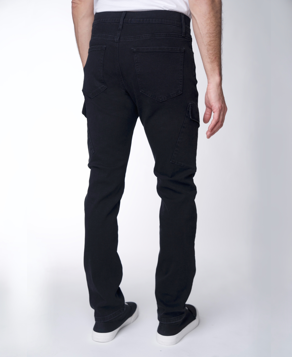 Lazer Men's Skinny Fit Cargo Moto Stretch Jeans