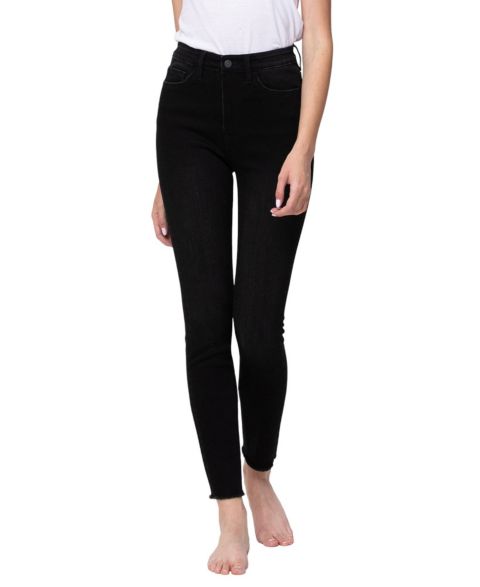 Женские джинсы Vervet Super High Rise Ankle Skinny, цвет: Потёртый чёрный