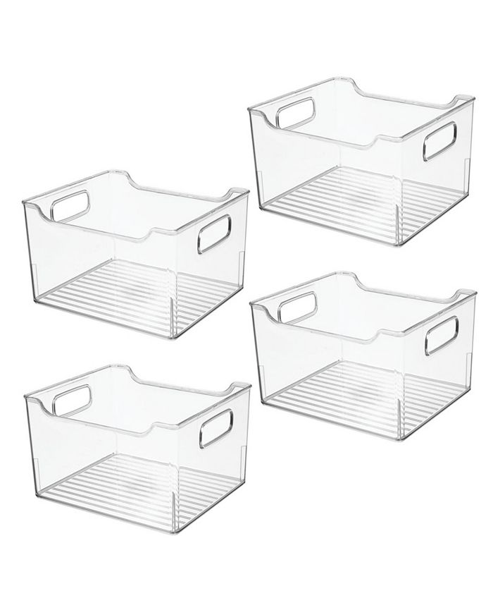 mDesign Plastic Kitchen Storage Bin with Handles 4