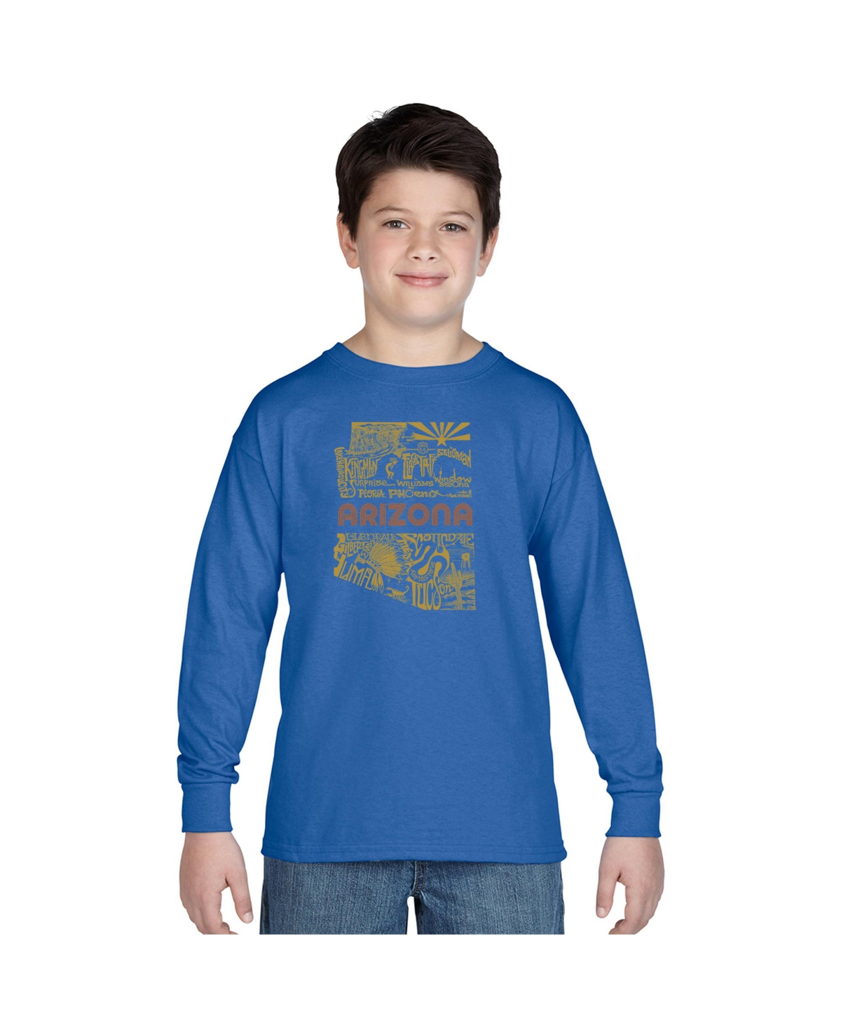Boy's Word Art Long Sleeve - Az Pics T-shirt