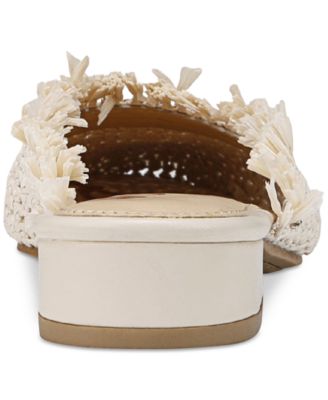 Women's Reeta Fringe Raffia Flat Mules