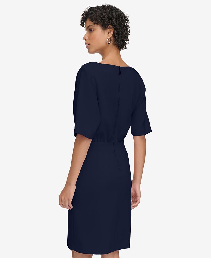 Calvin Klein Women's ElbowSleeve BoatNeck Sheath Dress Macy's