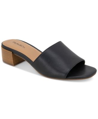 Style & Co - Women's Camillaa Block-Heel Slide Sandals