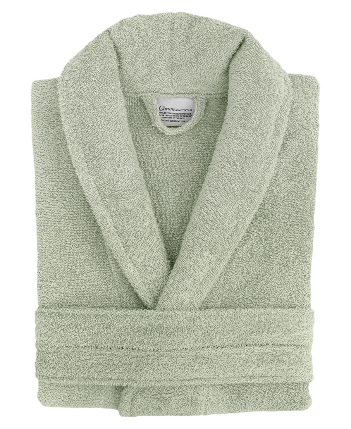 Linum Home Unisex 100% Turkish Cotton Terry Bath Robe In Green