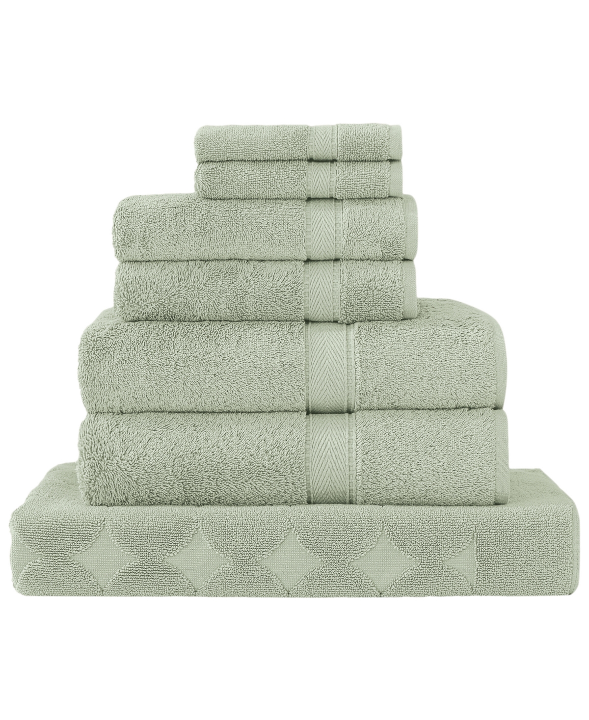 Linum Home Sinemis Terry 7-pc. Towel Set In Green