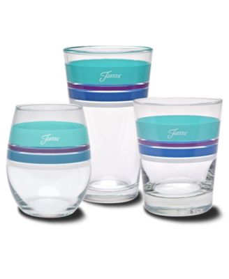 Coastal Edgeline Double Old Fashioned Glasses, Set of 4