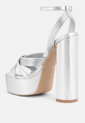 Womens Splendid Crisscross Straps High Heel Sandals