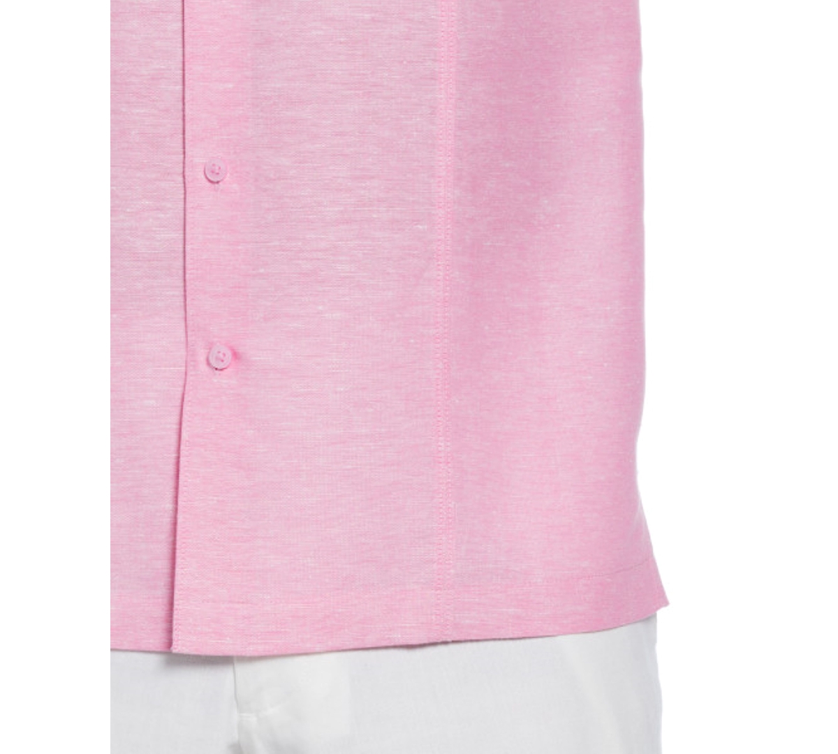 Shop Cubavera Men's Classic-fit Linen Blend Short Sleeve Button-front Shirt In Strawberry