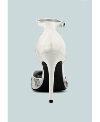 NOBLES Womens Rhinestone Patterned Stiletto Sandals