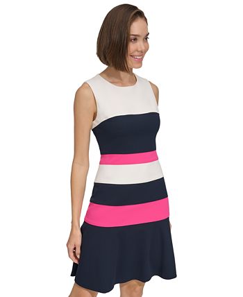 Tommy Hilfiger - Striped Scuba Sleeveless Dress