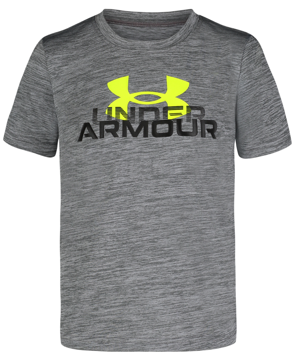Under Armour Babies' Toddler Boys Fade Wordmark Logo Graphic Short-sleeve T-shirt In Dark Gray