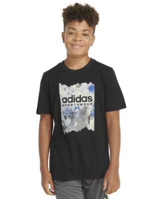 adidas - Big Boys Short-Sleeve Cotton Wash Fill Logo Graphic T-Shirt